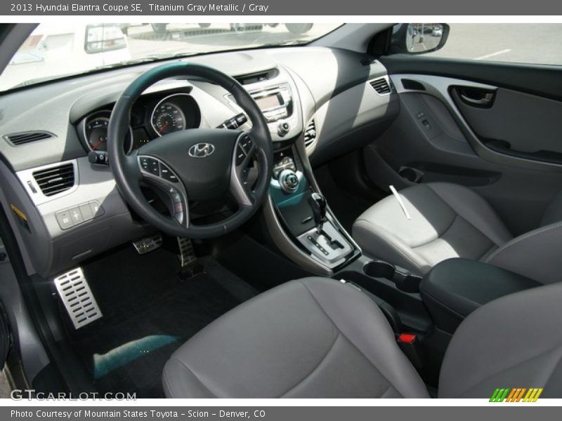 Titanium Gray Metallic / Gray 2013 Hyundai Elantra Coupe SE