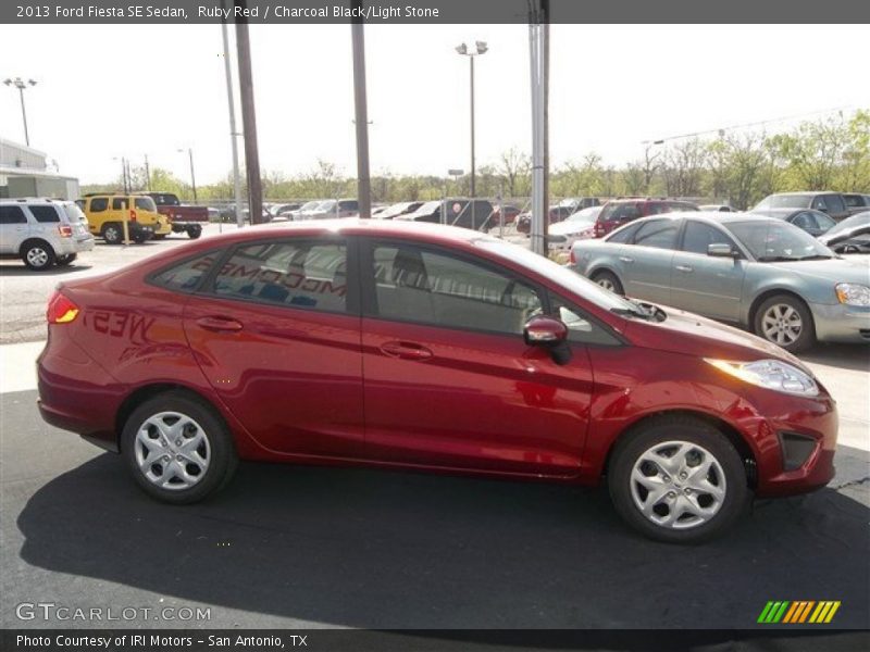 Ruby Red / Charcoal Black/Light Stone 2013 Ford Fiesta SE Sedan