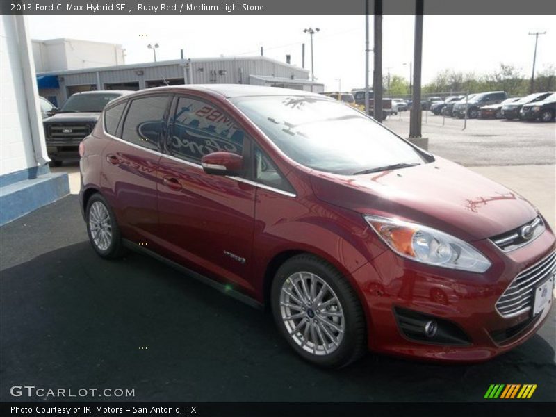 Ruby Red / Medium Light Stone 2013 Ford C-Max Hybrid SEL