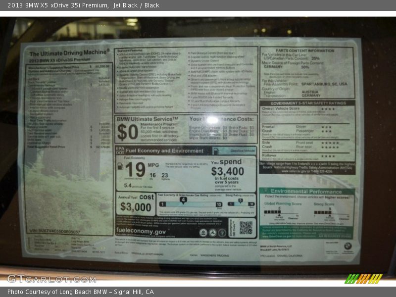 Jet Black / Black 2013 BMW X5 xDrive 35i Premium
