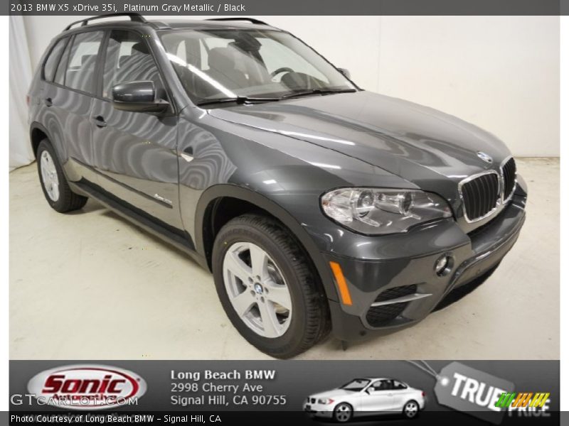 Platinum Gray Metallic / Black 2013 BMW X5 xDrive 35i