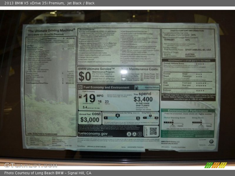 Jet Black / Black 2013 BMW X5 xDrive 35i Premium