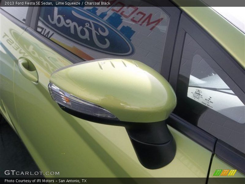 Lime Squeeze / Charcoal Black 2013 Ford Fiesta SE Sedan
