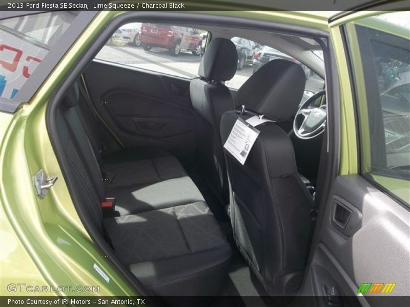 Lime Squeeze / Charcoal Black 2013 Ford Fiesta SE Sedan