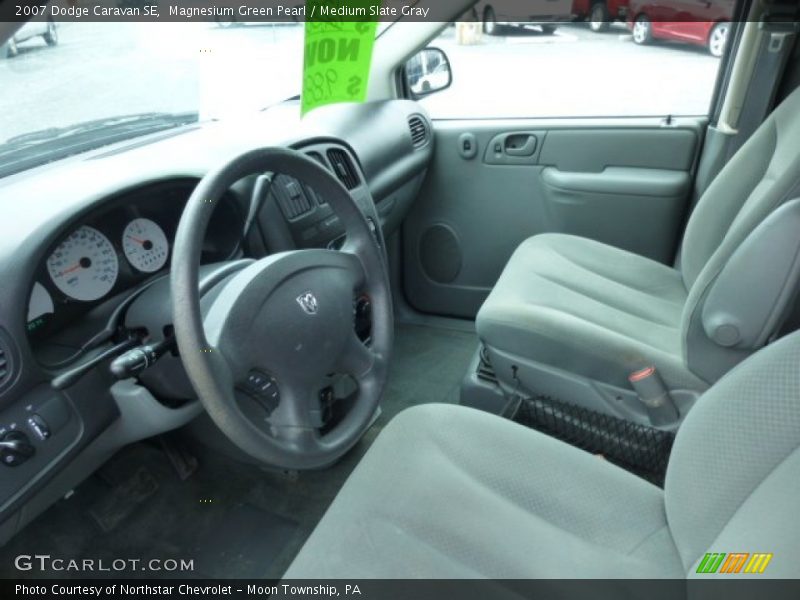 Magnesium Green Pearl / Medium Slate Gray 2007 Dodge Caravan SE