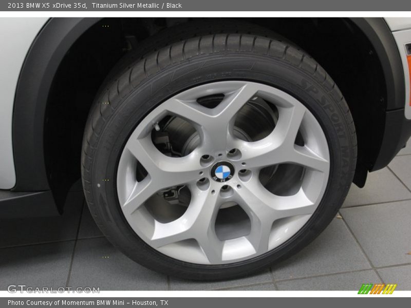 Titanium Silver Metallic / Black 2013 BMW X5 xDrive 35d