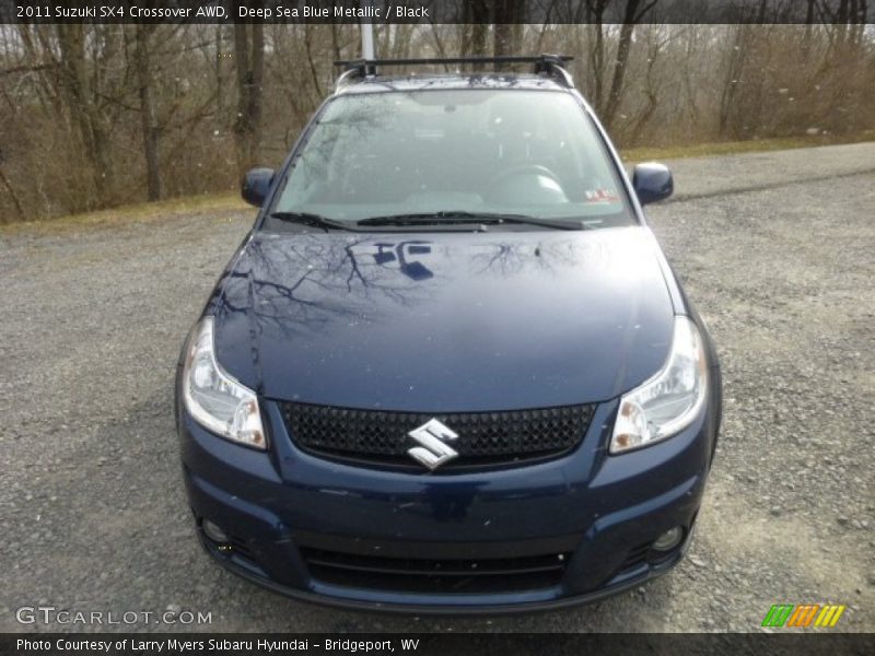 Deep Sea Blue Metallic / Black 2011 Suzuki SX4 Crossover AWD