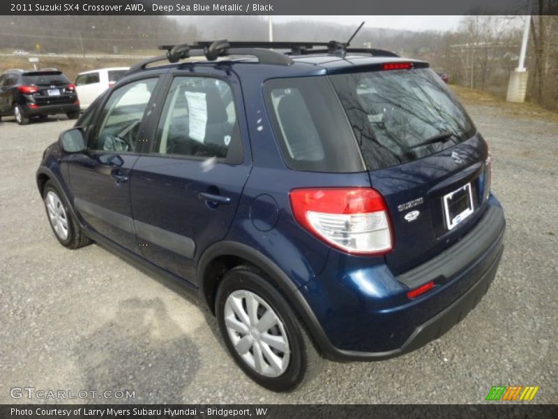Deep Sea Blue Metallic / Black 2011 Suzuki SX4 Crossover AWD