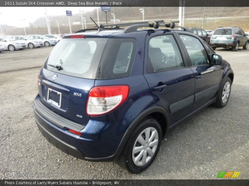 Deep Sea Blue Metallic / Black 2011 Suzuki SX4 Crossover AWD