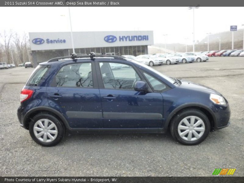 Deep Sea Blue Metallic / Black 2011 Suzuki SX4 Crossover AWD