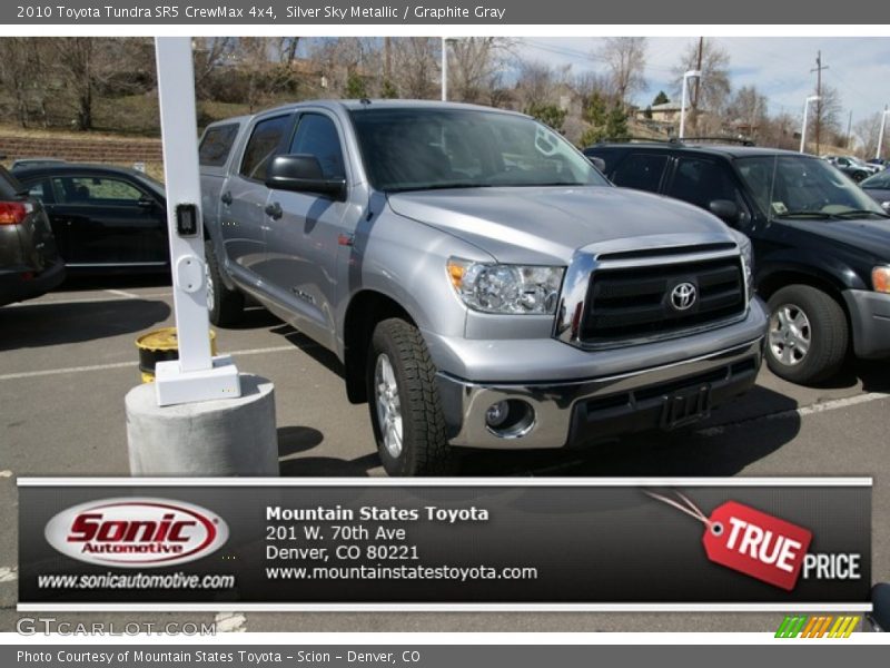 Silver Sky Metallic / Graphite Gray 2010 Toyota Tundra SR5 CrewMax 4x4