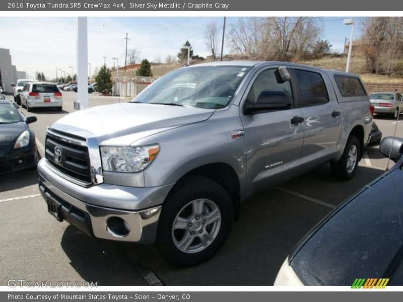 Silver Sky Metallic / Graphite Gray 2010 Toyota Tundra SR5 CrewMax 4x4