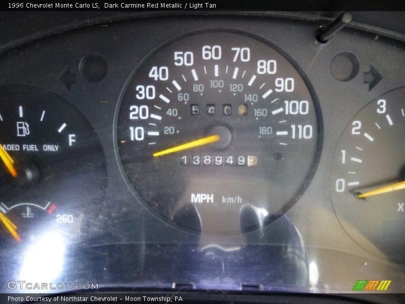 Dark Carmine Red Metallic / Light Tan 1996 Chevrolet Monte Carlo LS
