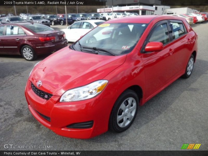 Radiant Red / Ash Gray 2009 Toyota Matrix S AWD