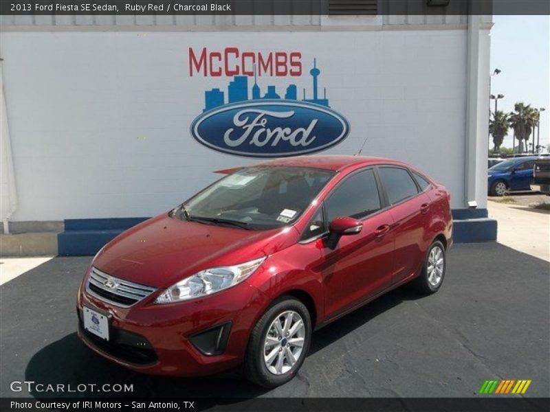 Ruby Red / Charcoal Black 2013 Ford Fiesta SE Sedan