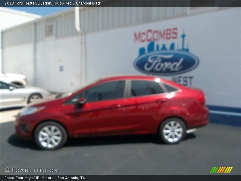 Ruby Red / Charcoal Black 2013 Ford Fiesta SE Sedan