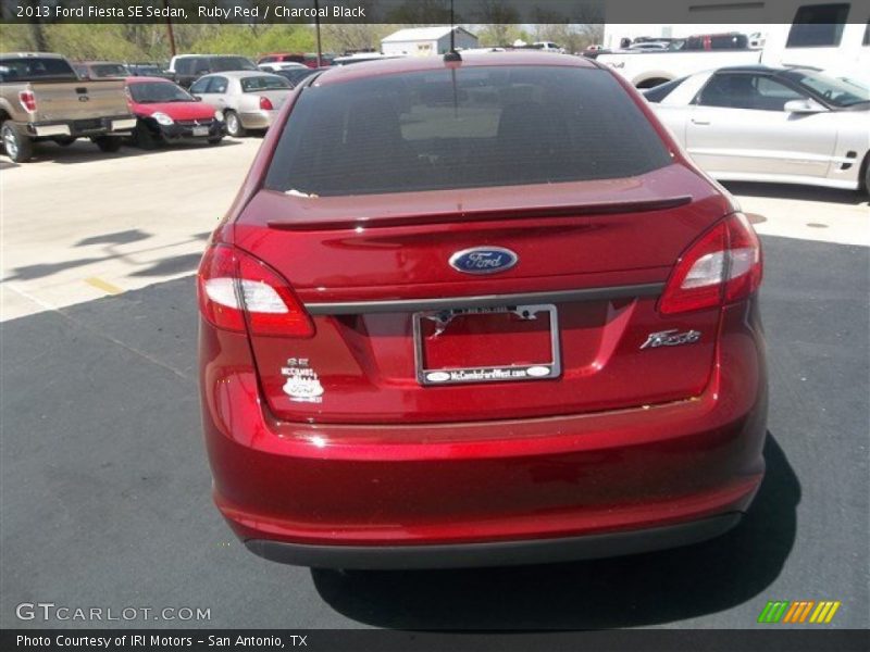 Ruby Red / Charcoal Black 2013 Ford Fiesta SE Sedan