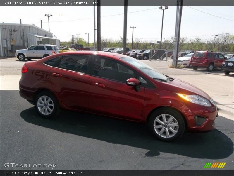 Ruby Red / Charcoal Black 2013 Ford Fiesta SE Sedan