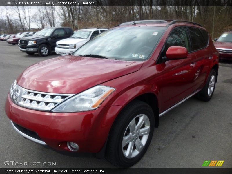 Merlot Pearl / Charcoal 2007 Nissan Murano SL AWD