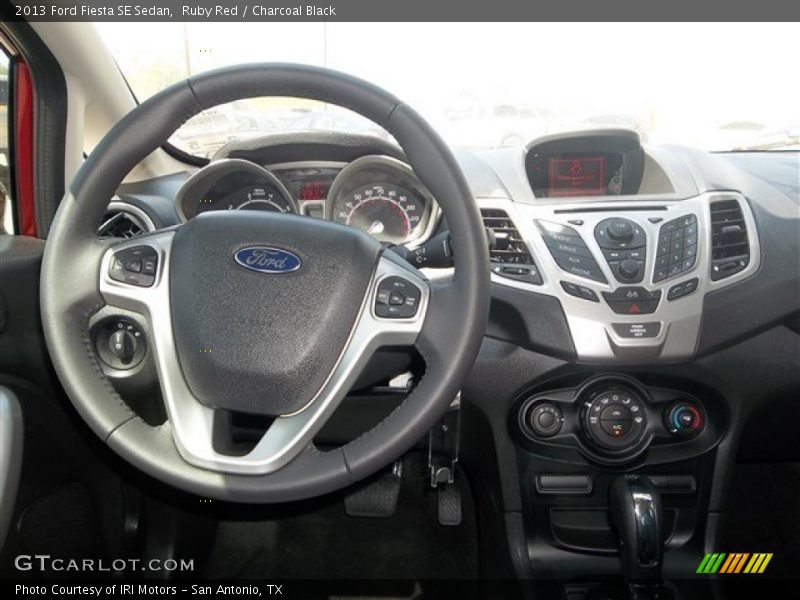 Ruby Red / Charcoal Black 2013 Ford Fiesta SE Sedan