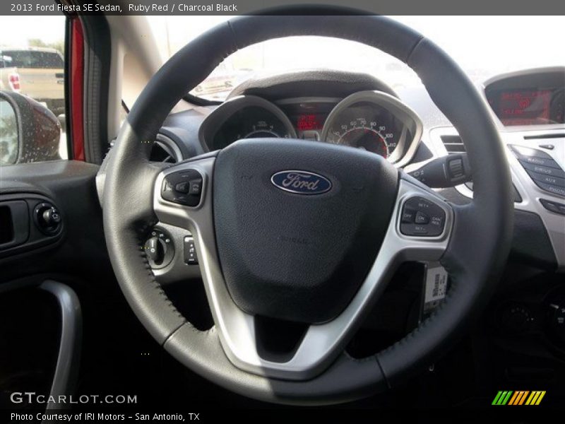 Ruby Red / Charcoal Black 2013 Ford Fiesta SE Sedan