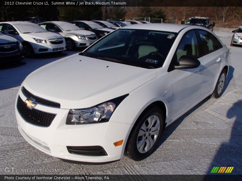 Summit White / Jet Black/Medium Titanium 2013 Chevrolet Cruze LS