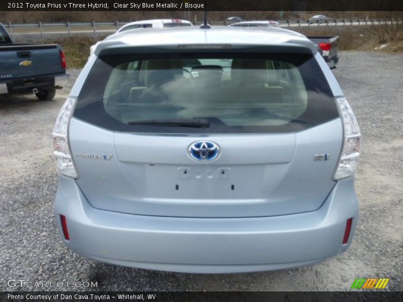 Clear Sky Blue Metallic / Bisque 2012 Toyota Prius v Three Hybrid