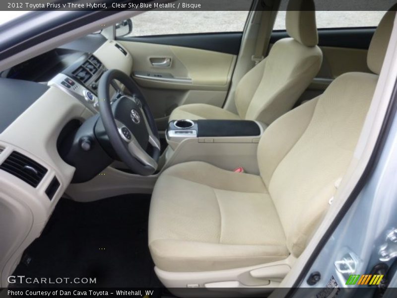 Clear Sky Blue Metallic / Bisque 2012 Toyota Prius v Three Hybrid