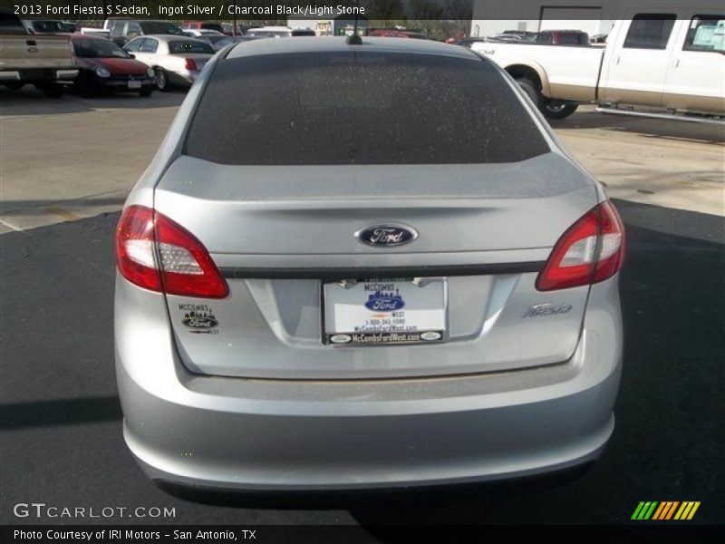 Ingot Silver / Charcoal Black/Light Stone 2013 Ford Fiesta S Sedan