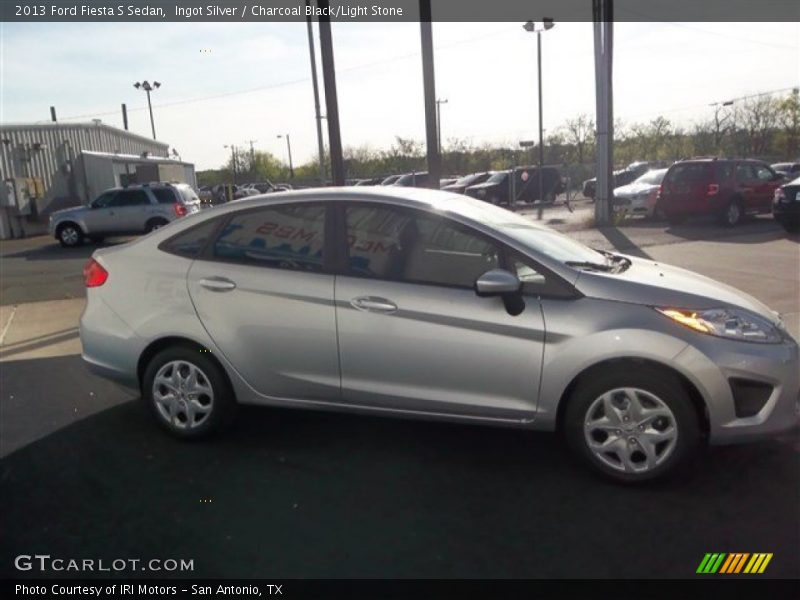 Ingot Silver / Charcoal Black/Light Stone 2013 Ford Fiesta S Sedan