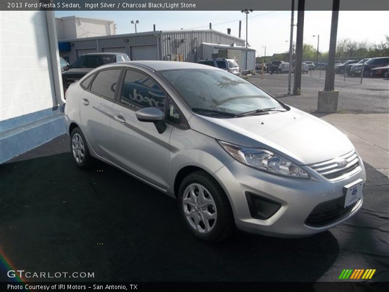 Ingot Silver / Charcoal Black/Light Stone 2013 Ford Fiesta S Sedan