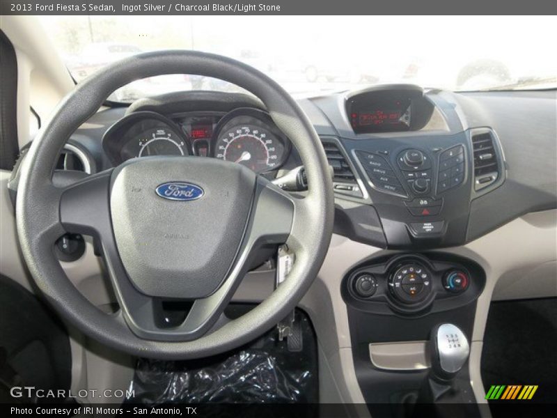 Ingot Silver / Charcoal Black/Light Stone 2013 Ford Fiesta S Sedan
