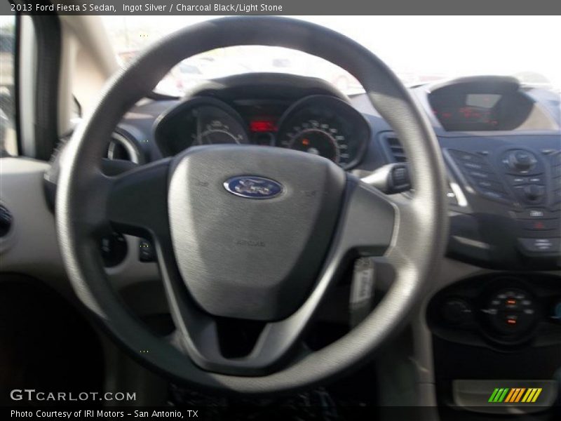 Ingot Silver / Charcoal Black/Light Stone 2013 Ford Fiesta S Sedan