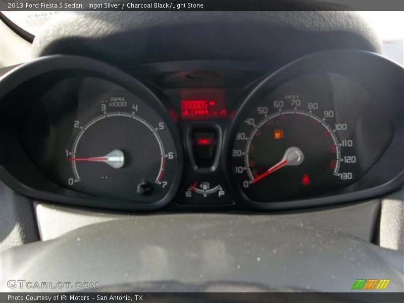 Ingot Silver / Charcoal Black/Light Stone 2013 Ford Fiesta S Sedan