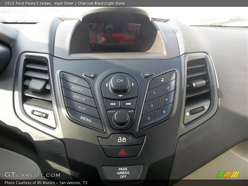 Ingot Silver / Charcoal Black/Light Stone 2013 Ford Fiesta S Sedan