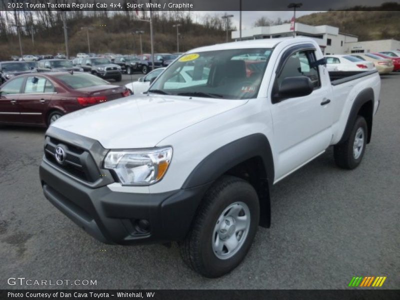 Super White / Graphite 2012 Toyota Tacoma Regular Cab 4x4