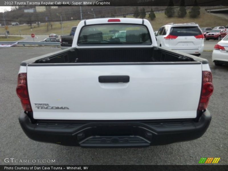 Super White / Graphite 2012 Toyota Tacoma Regular Cab 4x4