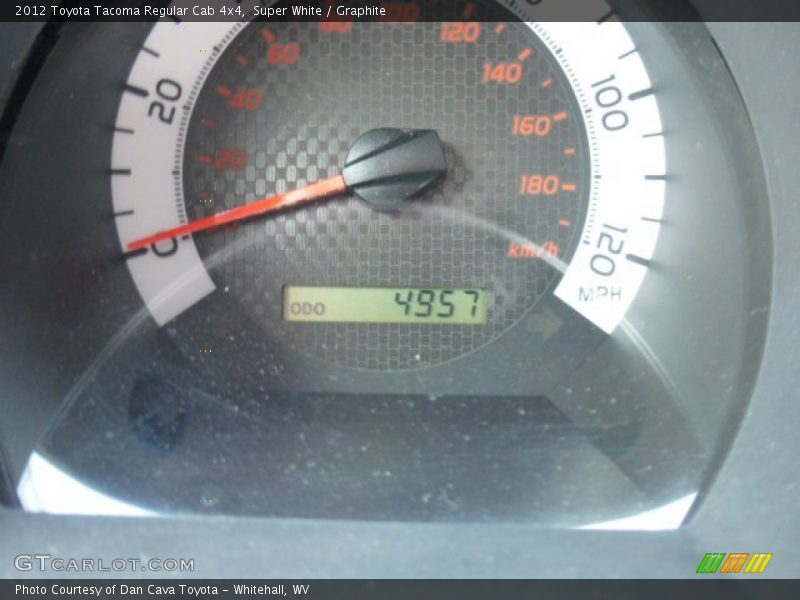 Super White / Graphite 2012 Toyota Tacoma Regular Cab 4x4