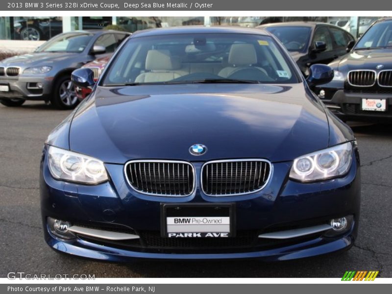 Deep Sea Blue Metallic / Oyster 2013 BMW 3 Series 328i xDrive Coupe