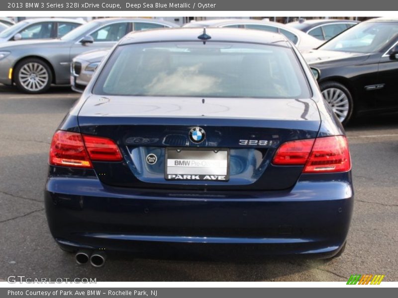 Deep Sea Blue Metallic / Oyster 2013 BMW 3 Series 328i xDrive Coupe