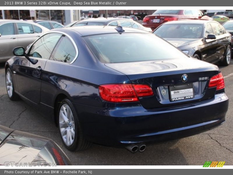 Deep Sea Blue Metallic / Oyster 2013 BMW 3 Series 328i xDrive Coupe