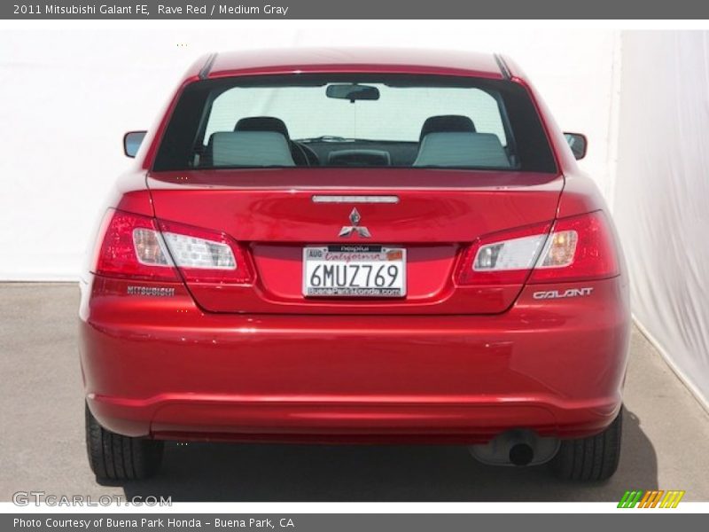 Rave Red / Medium Gray 2011 Mitsubishi Galant FE