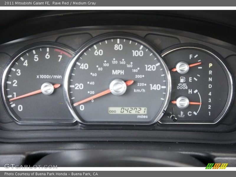 Rave Red / Medium Gray 2011 Mitsubishi Galant FE