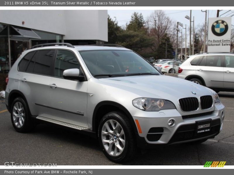 Titanium Silver Metallic / Tobacco Nevada Leather 2011 BMW X5 xDrive 35i