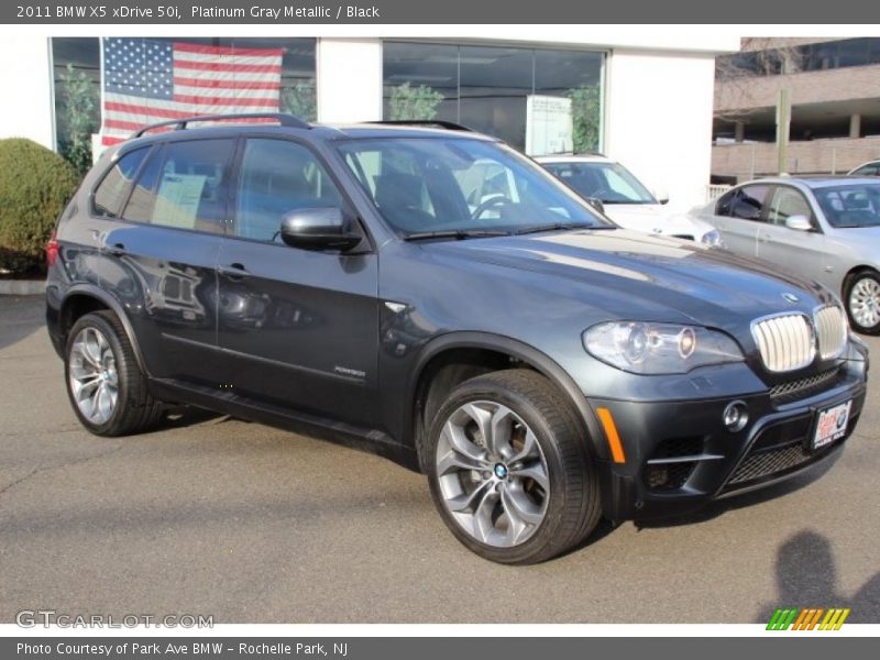 Platinum Gray Metallic / Black 2011 BMW X5 xDrive 50i