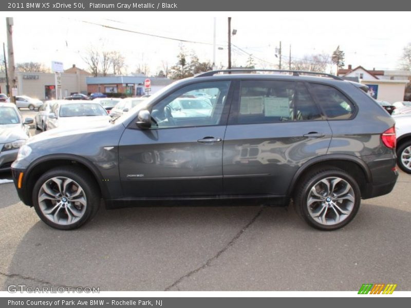 Platinum Gray Metallic / Black 2011 BMW X5 xDrive 50i