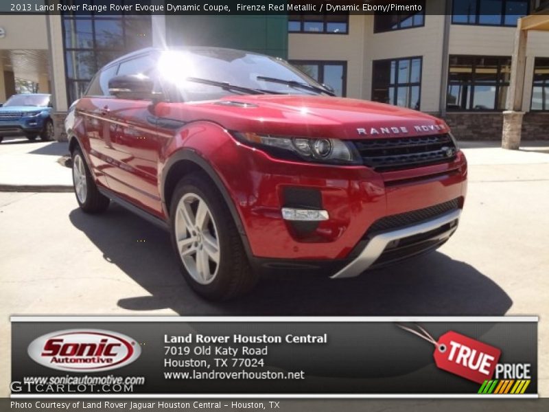 Firenze Red Metallic / Dynamic Ebony/Pimento 2013 Land Rover Range Rover Evoque Dynamic Coupe