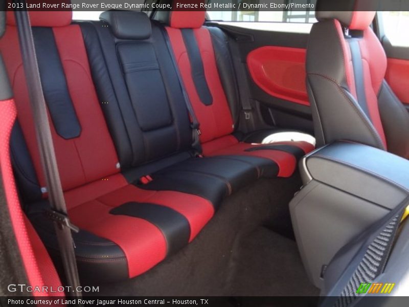 Rear Seat of 2013 Range Rover Evoque Dynamic Coupe