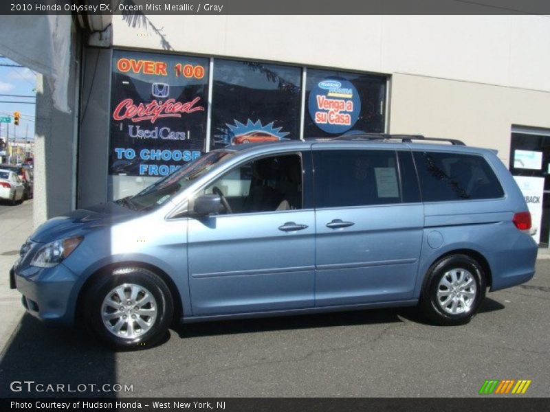 Ocean Mist Metallic / Gray 2010 Honda Odyssey EX