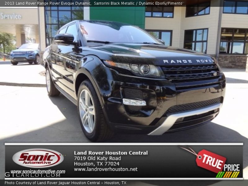 Santorini Black Metallic / Dynamic Ebony/Pimento 2013 Land Rover Range Rover Evoque Dynamic
